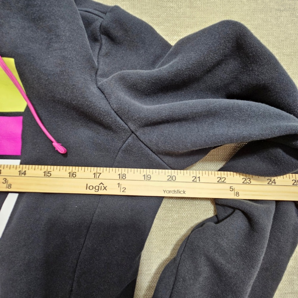 The North Face Hoodie Womens L Black Neon Logo Pullover CZW4 F15 * - Picture 5 of 9